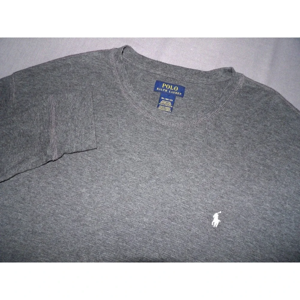 Polo Ralph Lauren Long Sleeved Gray Waffle Knit Casual Thermal Shirt Men's‎ 3XL